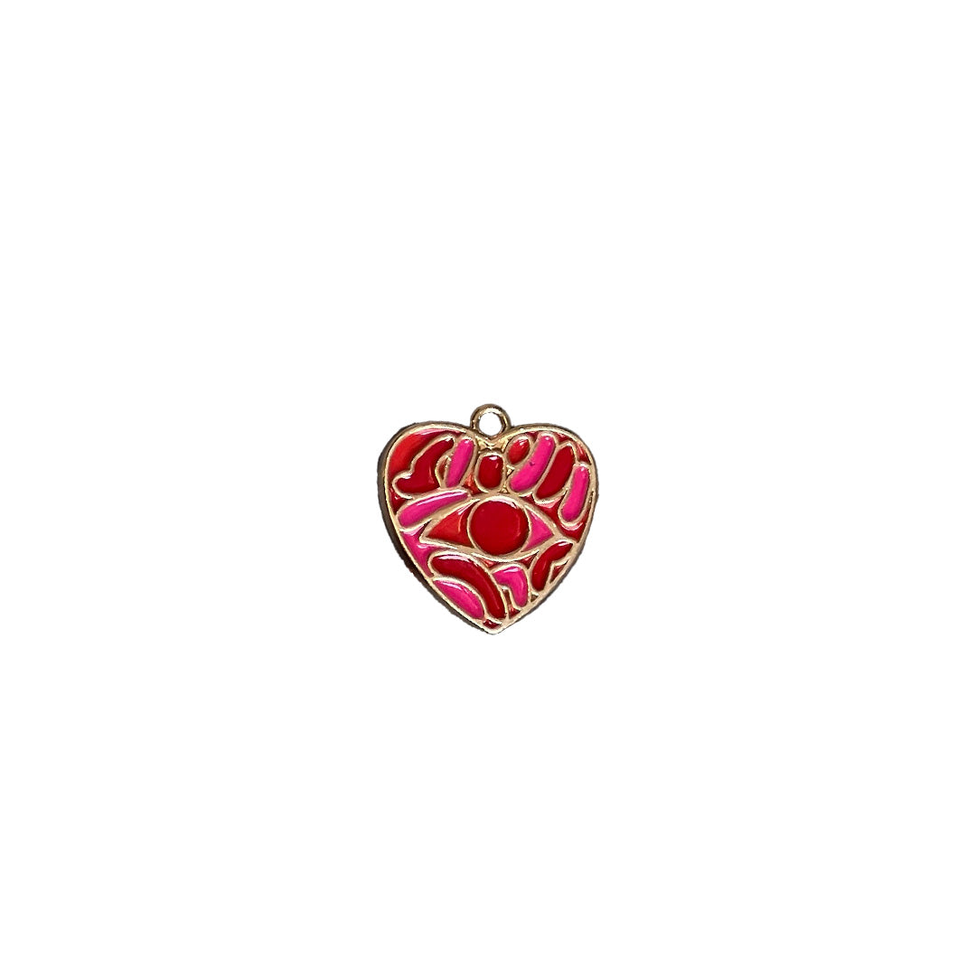 Big paint heart charm