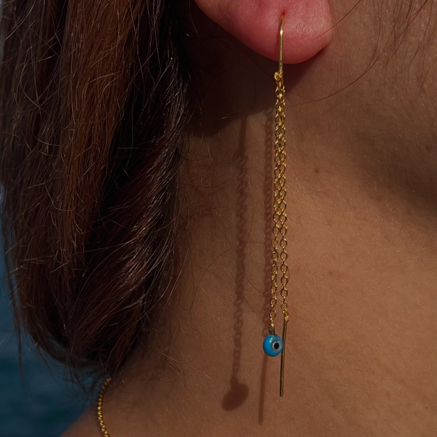 Long evil eye earrings 🧿