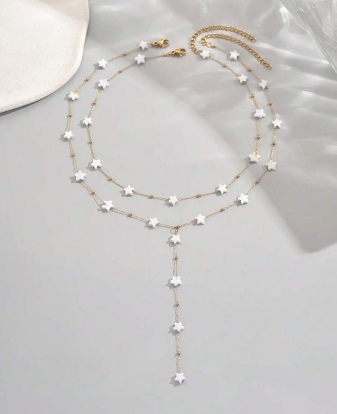 White Stars Set Necklace
