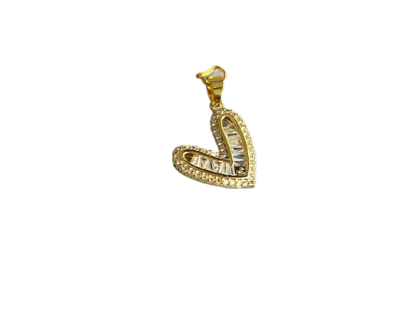 Gold heart with gems