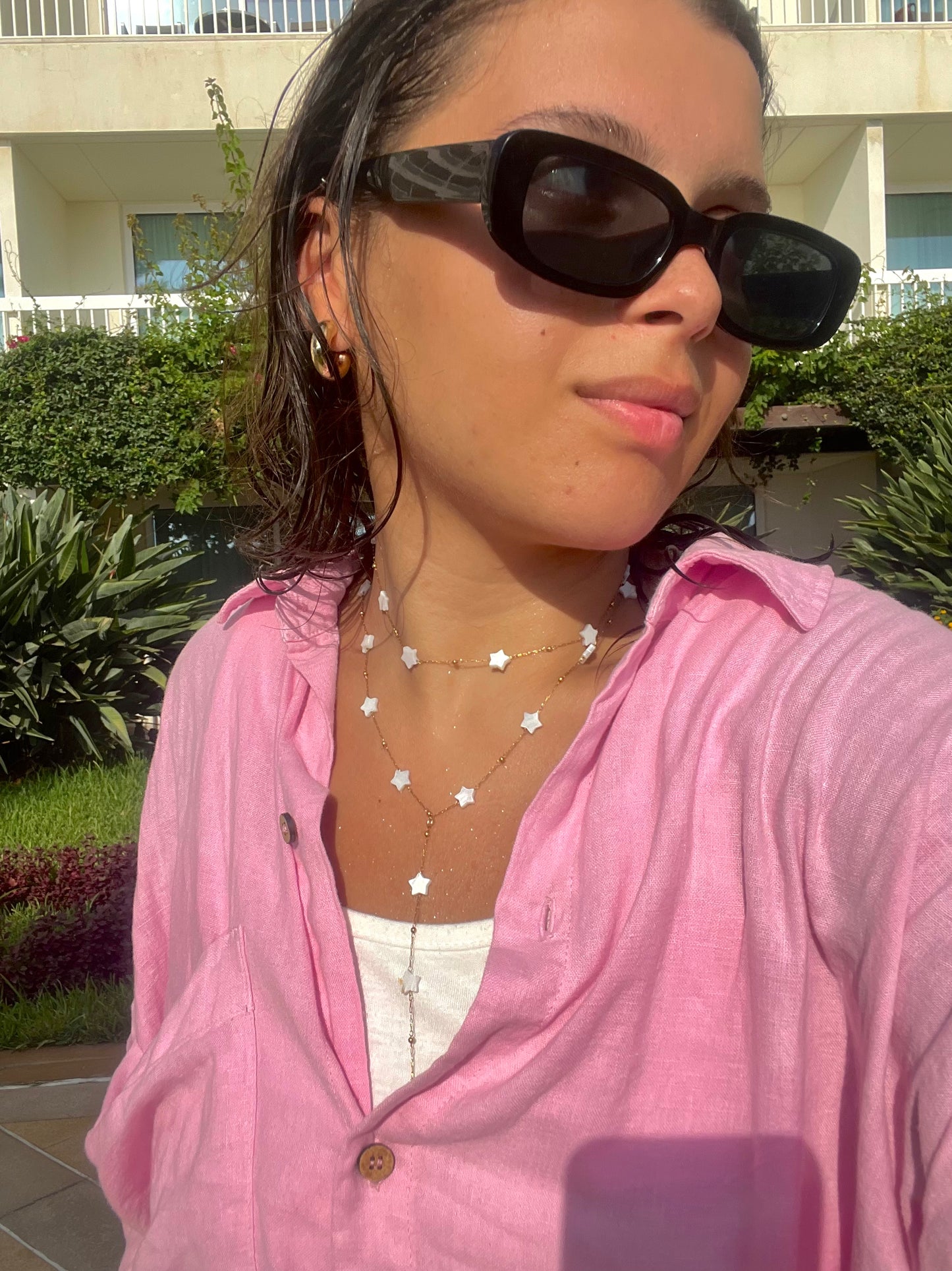 White Stars Set Necklace