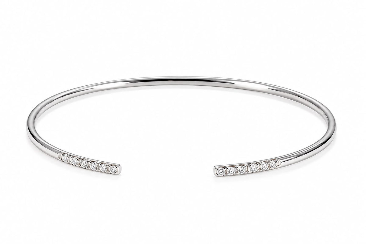 Thin princess bangle silver