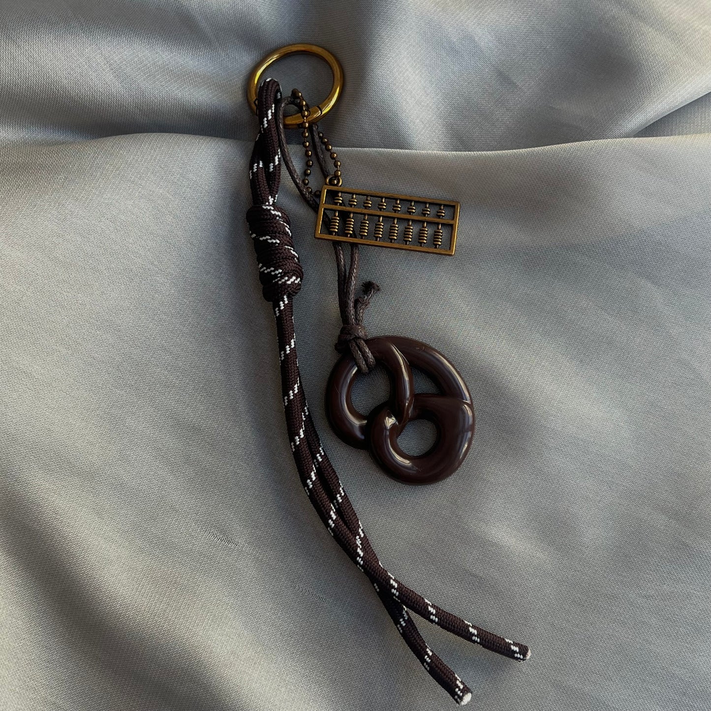 Chocolate pretsel bag/key chain
