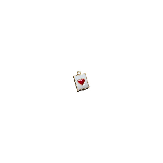 Heart card charm