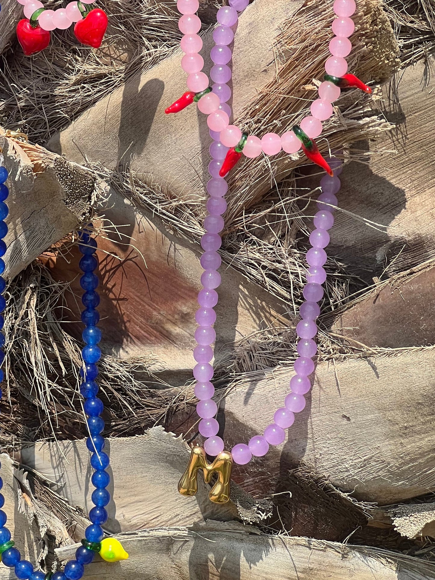Lilac letter necklace