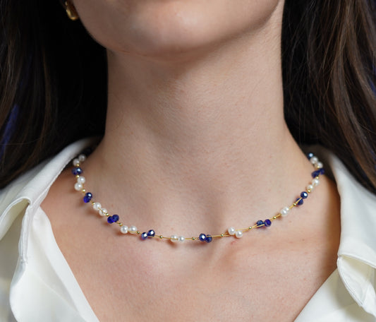 Linx blue pearls necklace