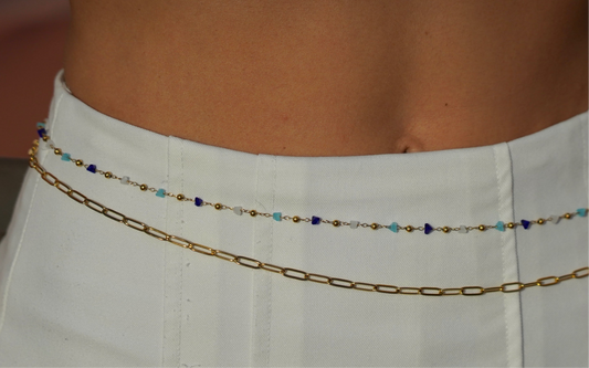 Aqua belly chains