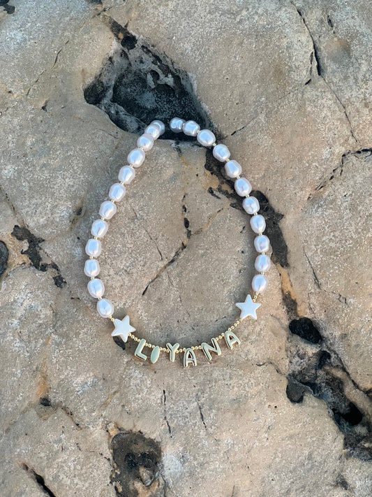 Pearly name necklace