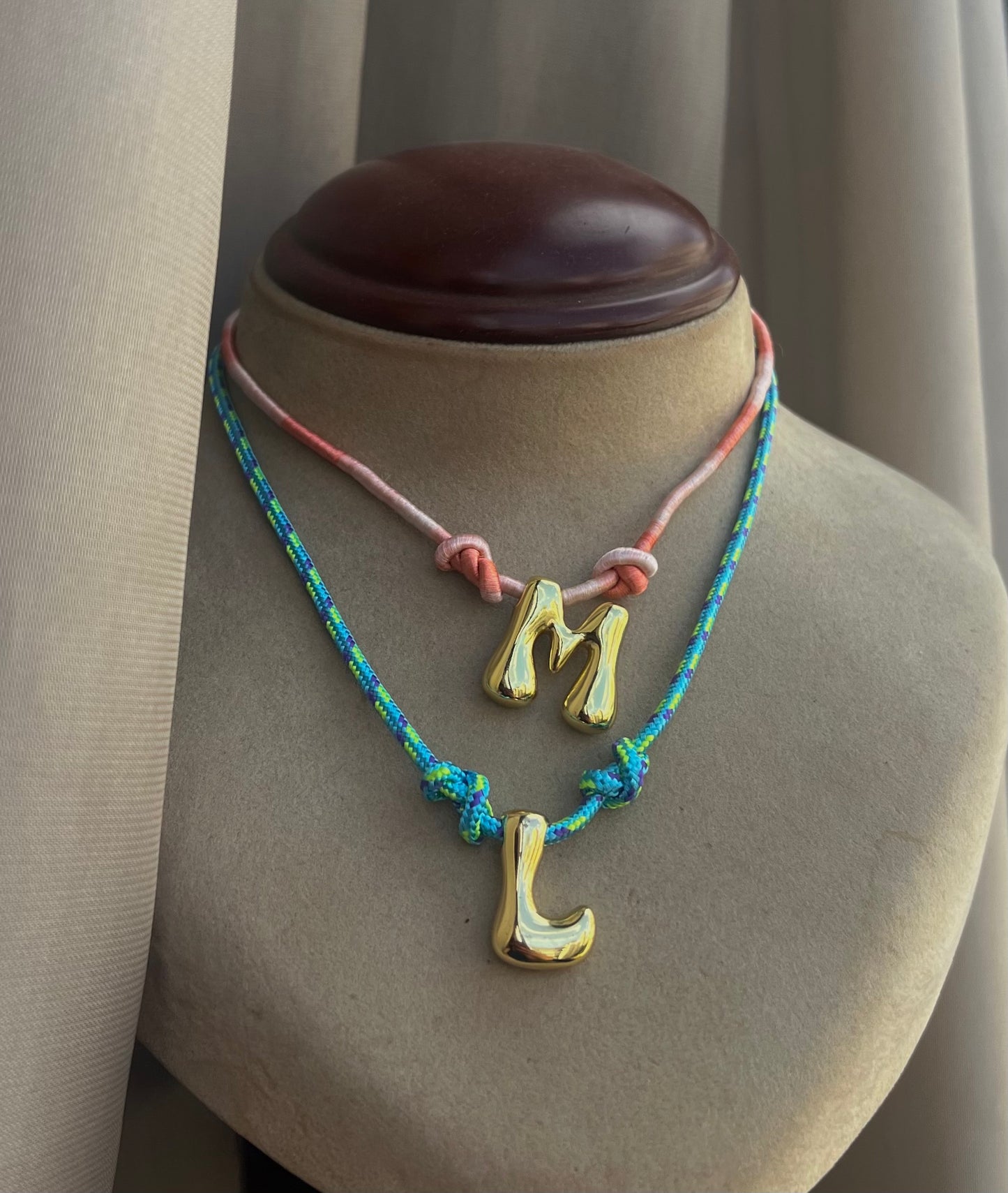 Colorful Bubble Letter Necklace