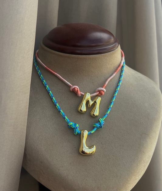 Colorful Bubble Letter Necklace