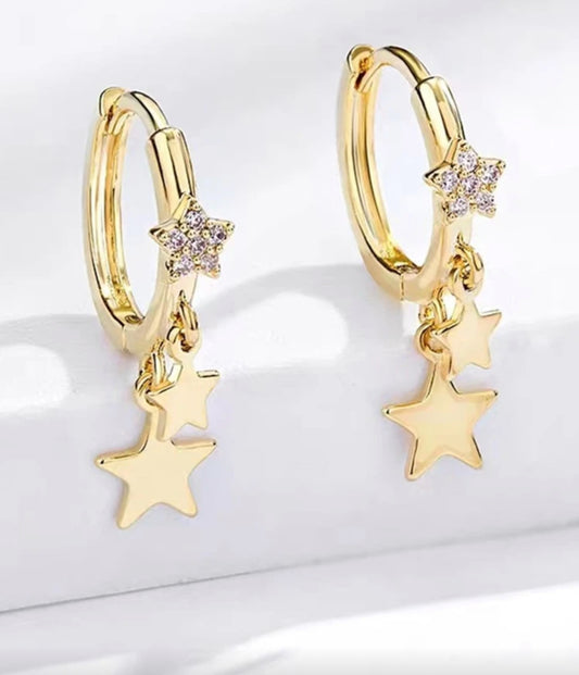 Trio stars earrings
