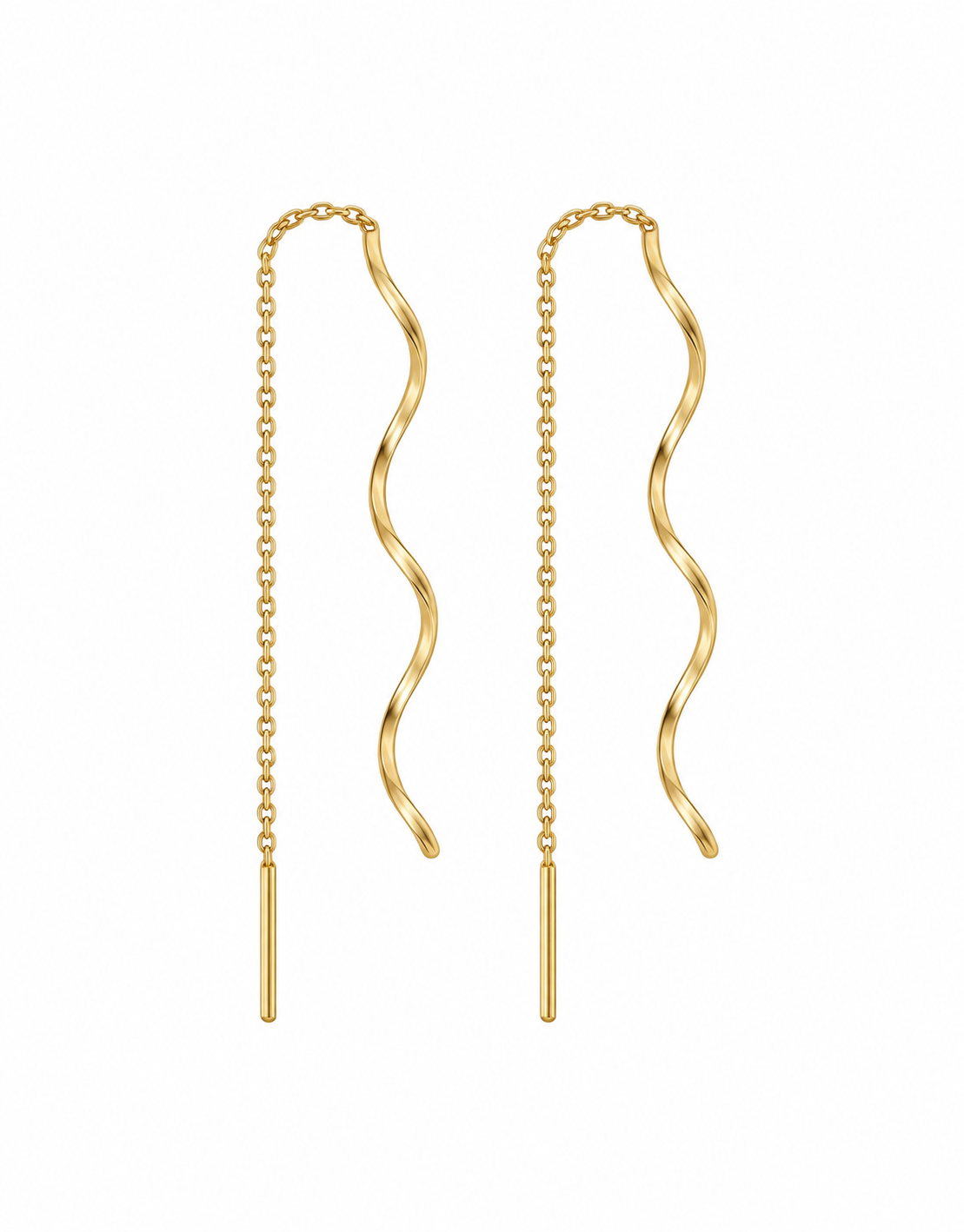Wavy drop earrings