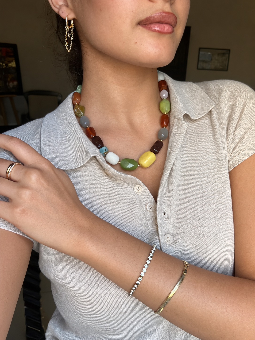 The fall stones necklace