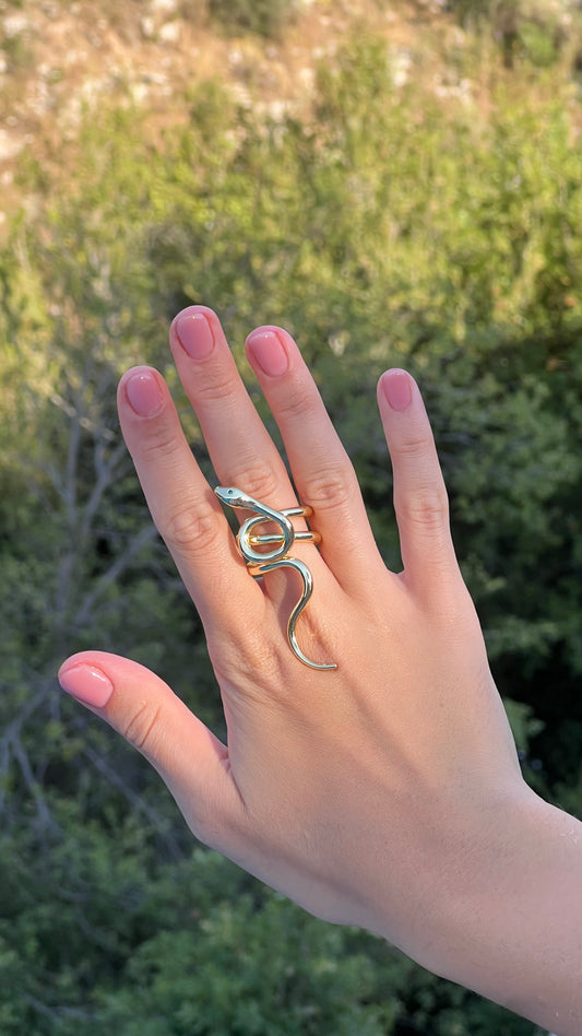 Statement snake ring