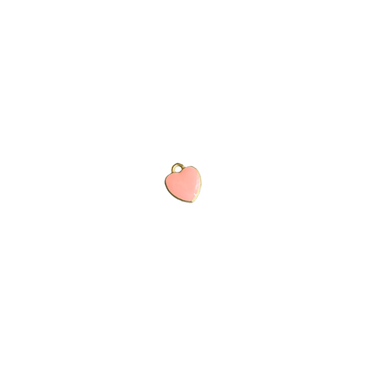Pink heart gold charm