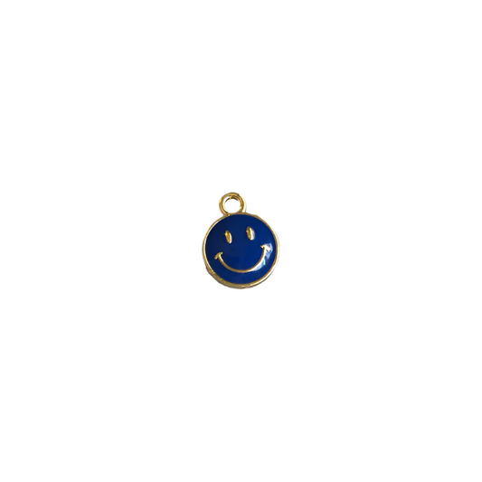 Dark blue smiley charm